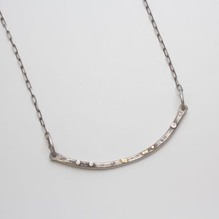 silver & gold bar necklace