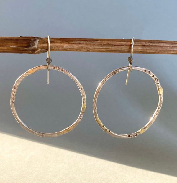sterling silver gold hoop earrings